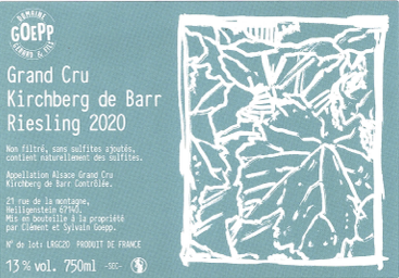 Domaine Goepp, Grand Cru Kirchberg De Barr Riesling 2019