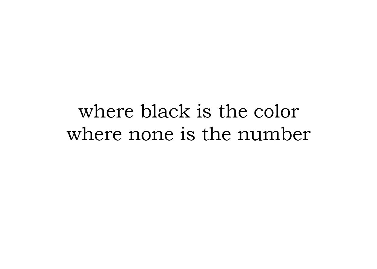 Les Boris Jefferies, Where Black is the Colour, where none is the number 2021