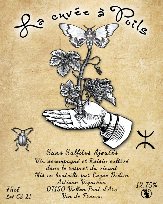 Didier Cazac, La Cuvée à Poils 2021, Ardèche, France