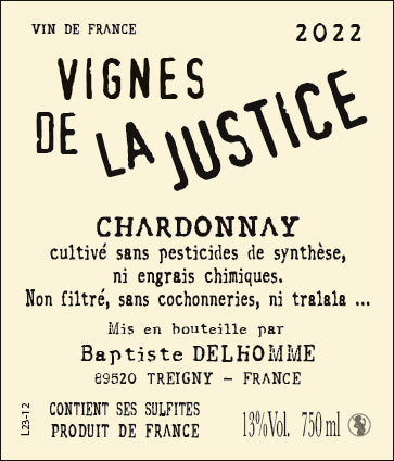 Domaine Delhomme & Co, Vignes De La Justice, Chardonnay 2022