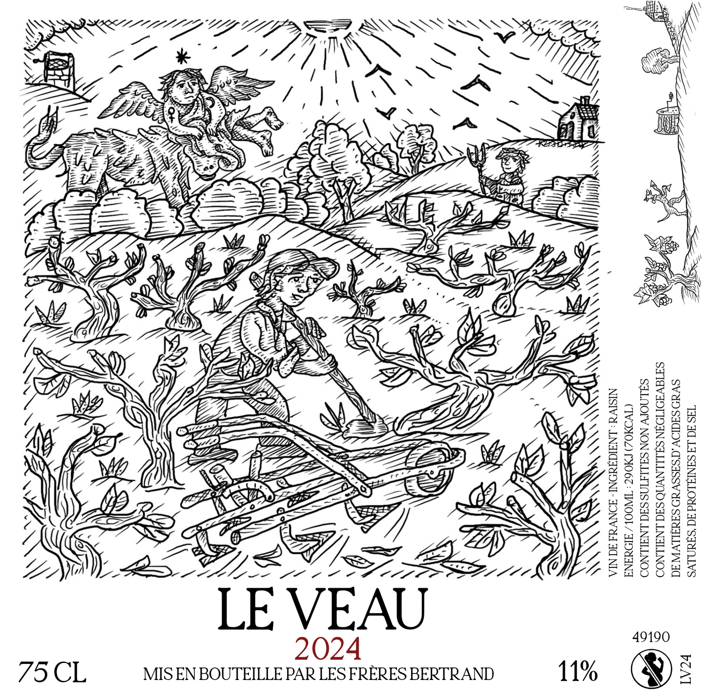 Les Frères Bertrand, Le Veau, Chenin Blanc, 2024