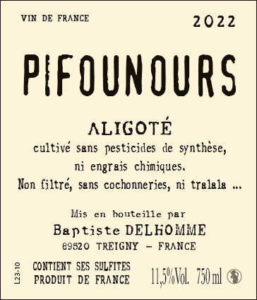 Domaine Delhomme & Co, Pifounours, Aligote, Sacy, 2022