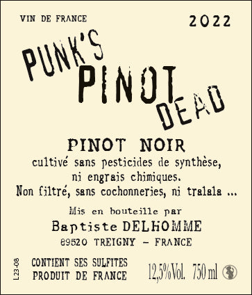 Domaine Delhomme & Co, Punk's Pinot Dead, Pinot Noir 2022