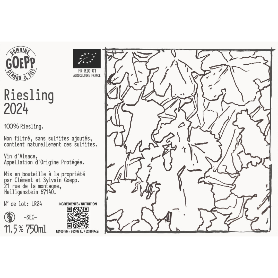 Domaine Goepp, Riesling 2024, Alsace.