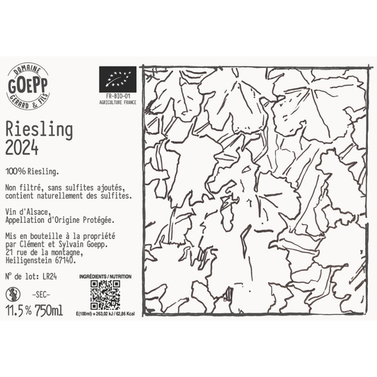 Domaine Goepp, Riesling 2024, Alsace.