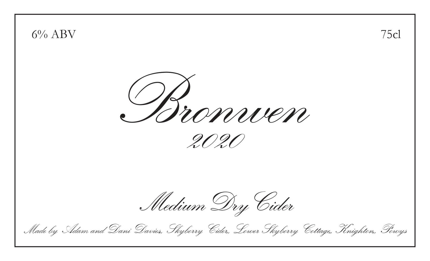 Skyborry Bronwen Cider 2020